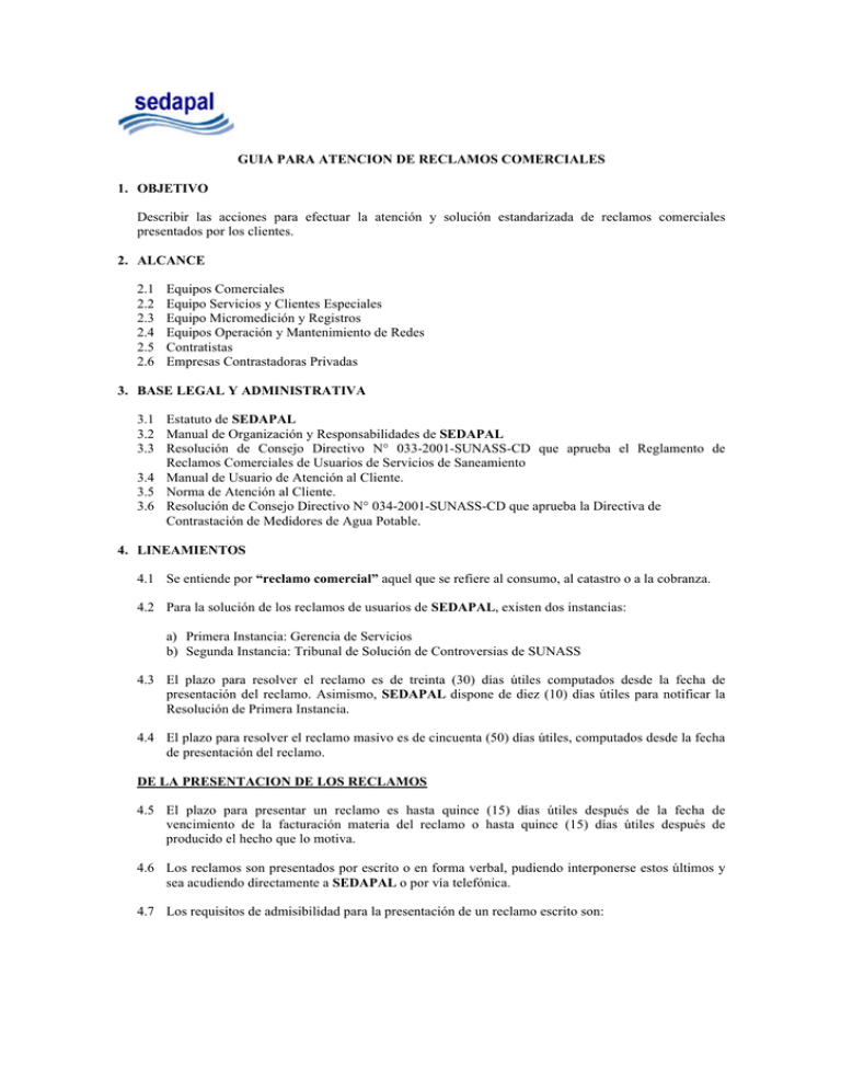 Guia Para Atencion De Reclamos Comerciales