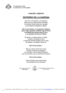 Canción entierro sardina - Ayuntamiento de Portugalete