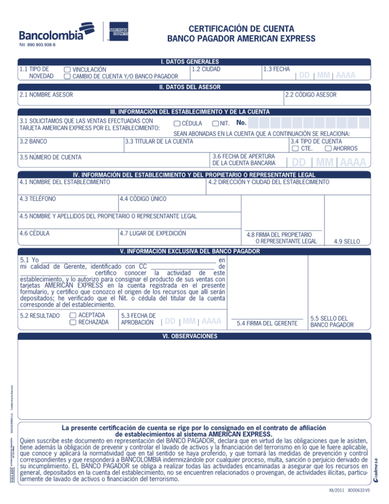 DD MM AAAA American Express