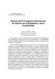 Reseña del IV Congreso Internacional de Historia de la Estadística y