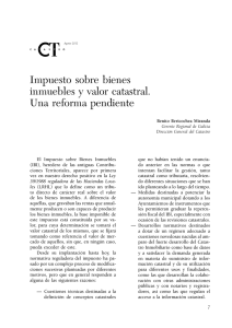 Impuesto sobre bienes inmuebles y valor catastral. Una