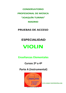VIOLIN - Conservatorio Profesional de Música "Joaquín Turina"