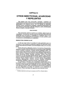 otros insecticidas, acaricidas y repelentes