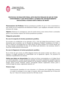 Protocolo de Reacción Penal - Colegio Santa Úrsula Maipú