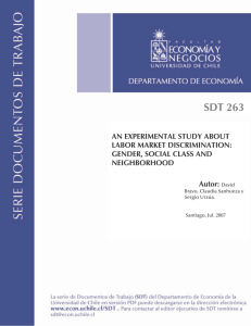 SDT 263 AN EXPERIMENTAL STUDY ABOUT LABOR MARKET