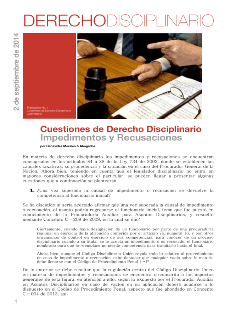 Impedimentos Y Recusaciones