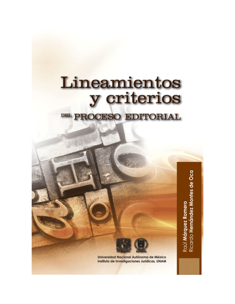 Lineamientos Y Criterios Del Proceso Editorial