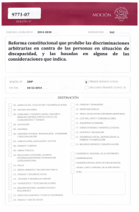 Reforma constitucional que prohibe las discriminaciones arbitrarias