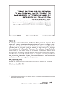 VALOR RAZONABLE: UN MODELO DE VALORACIÓN