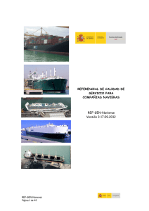 Referencial de Calidad de Servicio para compa&ntilde;&iacute;as navieras.