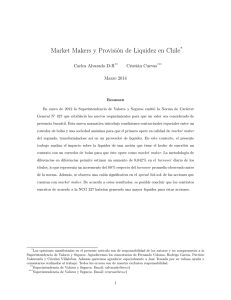 Market Makers y Provisión de Liquidez en Chile