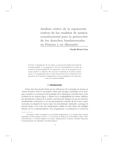 Análisis crítico de la separación estricta de los modelos de justicia