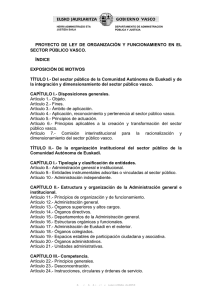 Proyecto de Ley de Organización y Funcionamiento en el Sector