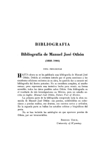 BIBLIOGRAFIA Bibliografla de Manuel Jose Oth6n