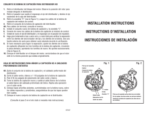 installation instructions instructions d`installation instrucciones de