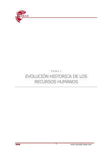 EVOLUCIÓN HISTORICA DE LOS RECURSOS HUMANOS