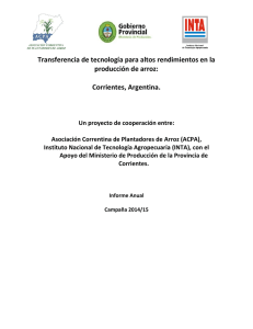 Transferencia de tecnología para altos rendimientos en la