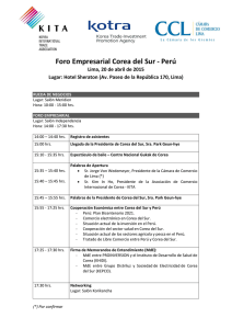 Foro Empresarial Corea del Sur - Perú