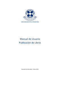 Manual de Usuario - Publicación Libros