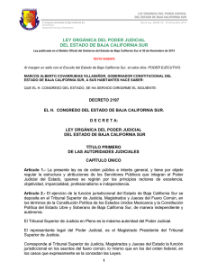 ley orgánica del poder judicial del estado de baja california sur