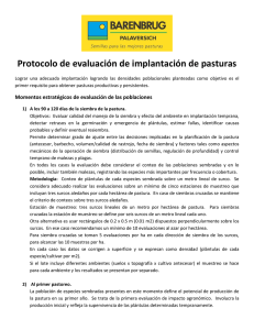 Protocolo de evaluación de implantación de pasturas