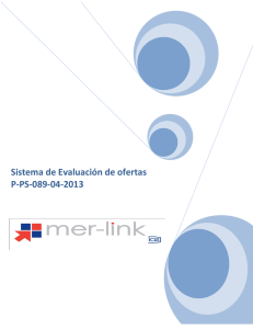 p-ps-089-04-2013 sistema de evaluación de ofertas - Mer-Link