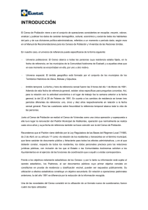Censos de Población y Viviendas y Padrón Municipal de