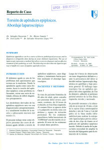 Torsi6n de apendices epiploicos. Abordaje laparosc6pico