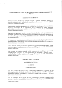 ley orgánica de justicia tributaria para la redistribucion de la riqueza