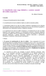 La inmediación como rasgo distintivo y carácter esencial del crédito