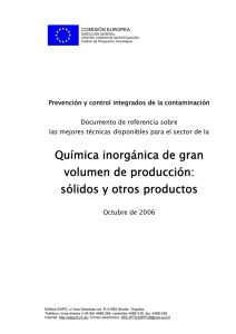 Química inorgánica de gran volumen de producción