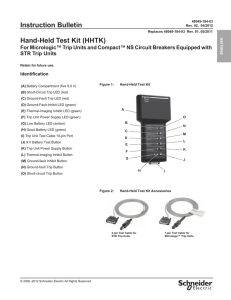 Instruction Bulletin Hand-Held Test Kit (HHTK)