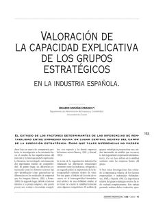 valoraci&oacute;n de la capacidad explicativa de los grupos estrat&eacute;gicos en