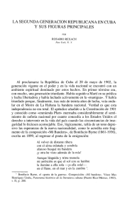 la segunda generacion republicana en cuba y sus figuras principales