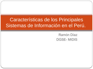 Características de los Principales Sistemas de Información