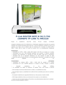 P-Link ROUTER WIFI N 3G/3.75G 150MBPS TP-LINK TL