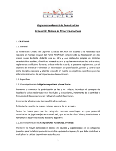 Reglamento General de Polo Acuático Federación Chilena de