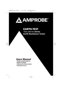 Telaris Earth-Test Earth Resistance Tester Product Manual
