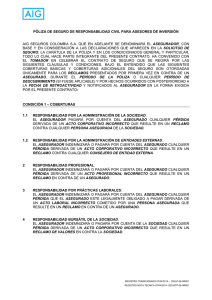 Condiciones Generales - AIG Seguros Colombia