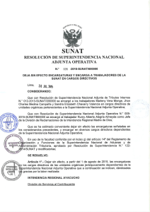 resolución de superintendencia nacional adjunta operativa