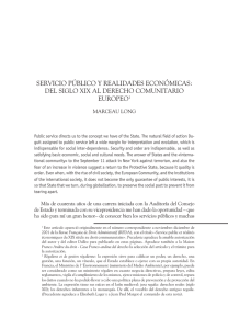 servicio público y realidades económicas: del