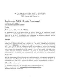 WCA Regulations and Guidelines