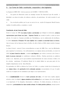 2.- Las Cortes de Cádiz: constitución, composición y obra legislativa: