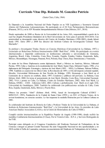 Currículo Vitae Dip. Rolando M. González Patricio