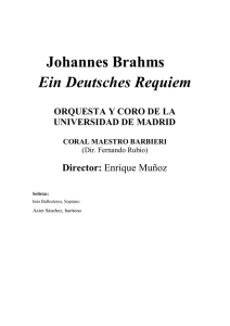 Johannes Brahms Ein Deutsches Requiem