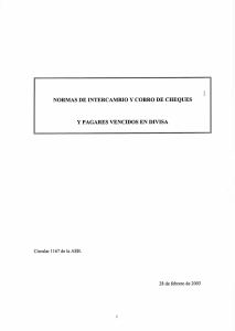 Normas de Intercambio y Cobro de Cheques y Pagarés