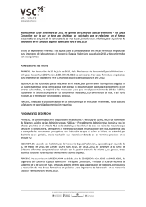 Resolución de 15 de septiembre de 2010, del gerente del