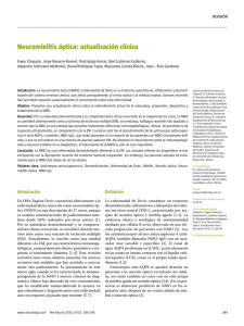 Neuromielitis óptica: actualización clínica