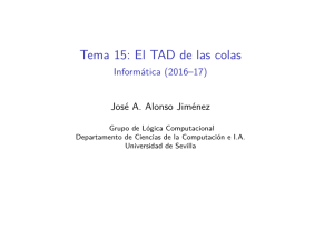 Tema 15: El TAD de las colas