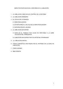 1 aspectos puntuales de la reforma de la jubilación 1. la